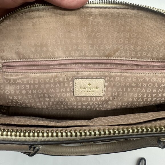 Kate Spade Grove Street Carli Leather Satchel Bag w/Jackson Wristlet Wallet FLAW - Picture 11 of 16